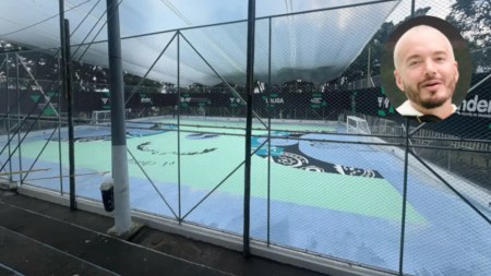 ¡Al ritmo de J Balvin! Se inauguró una nueva cancha polideportiva en el barrio Santa Inés, en Manrique Manrique-J-Balvin