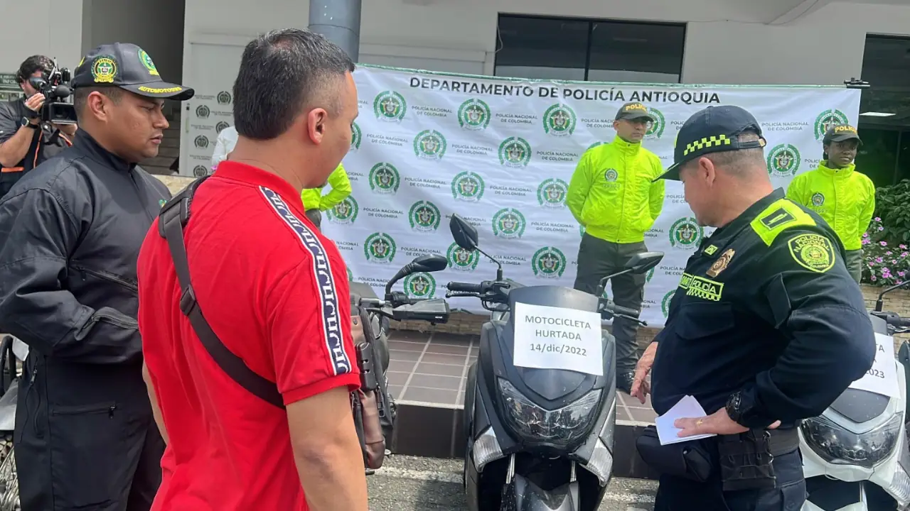 Policía de Antioquia recuperó nueve motocicletas robadas en operativos recientes