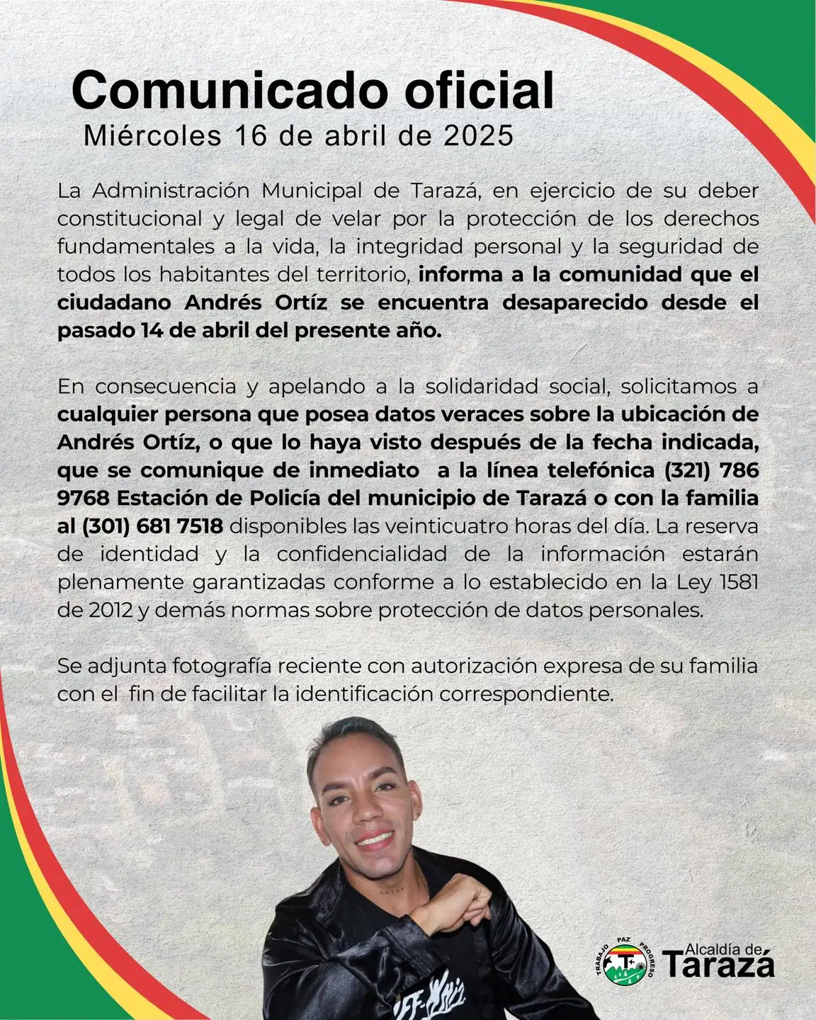 Ya son cinco días sin rastro de Andrés Ortiz, reconocido estilista de Tarazá