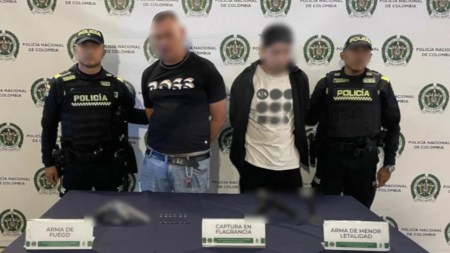 Capturan en Bello a dos hombres que portaban armas de fuego: fueron identificados a través de cámaras de seguridad Capturas