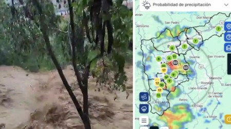 Las lluvias completan más de tres horas en algunos sectores del Valle de Aburrá este 24 de abril Las lluvias completan más de tres horas en algunos sectores del Valle de Aburrá este 24 de abril