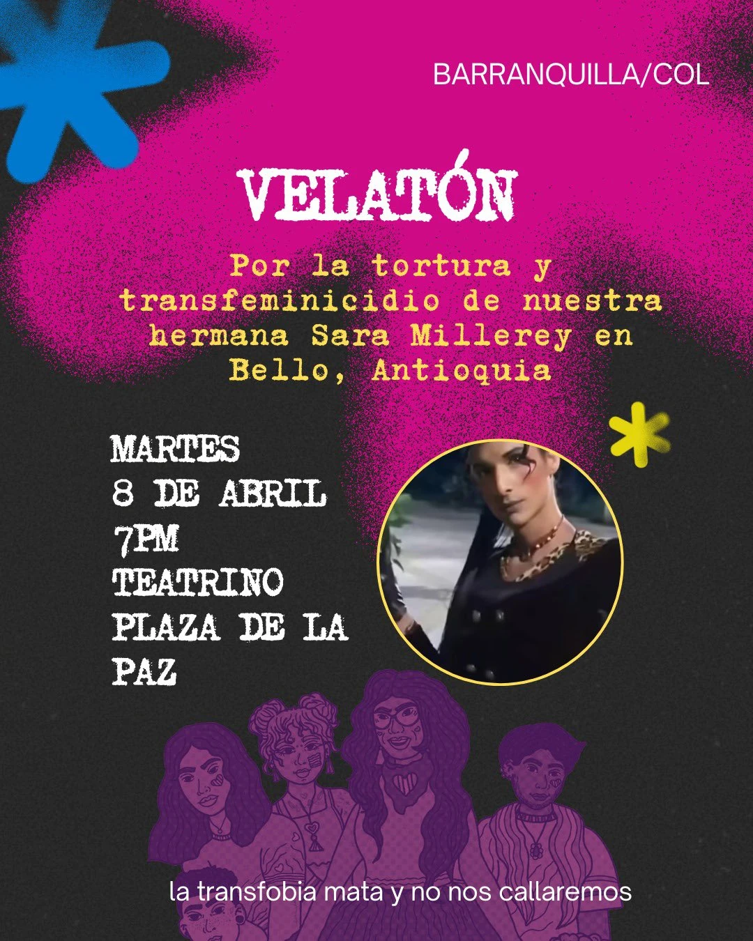 Velatón nacional: la muerte de Sara Millerey, mujer transgénero de 32 años, que conmocionó a un país 3 Velatón-Barranquilla