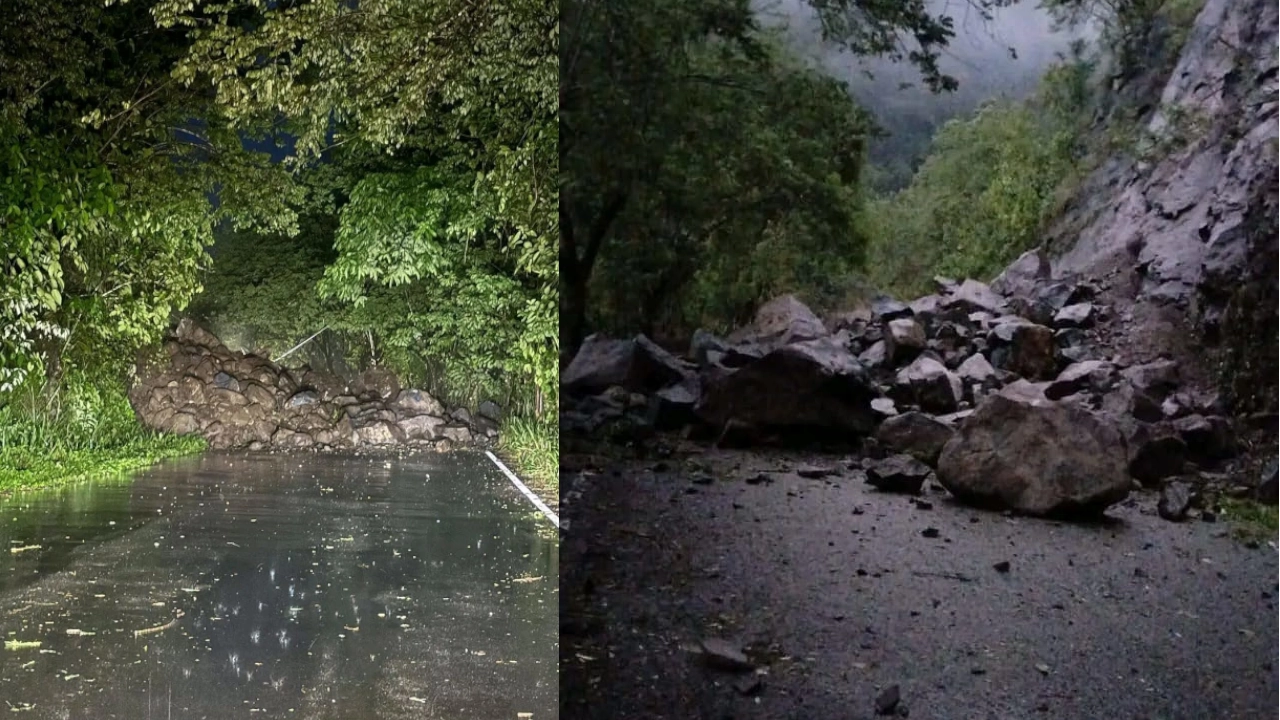 vía Andes - Hispania-deslizamiento