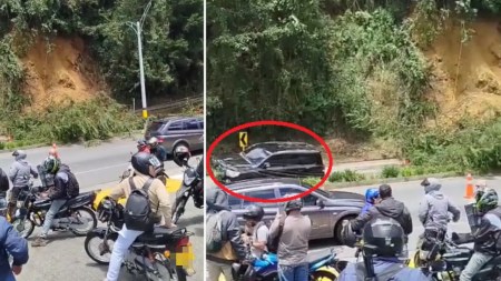 Nada de bajar por Las Palmas: hay derrumbe y la vía está cerrada