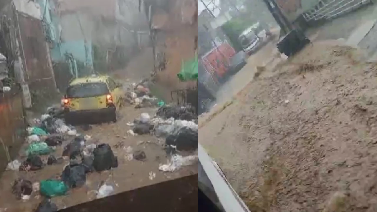 ¡Urgente! Reportan inundaciones en varios sectores del Popular tras fuerte aguacero emergencias-lluvias-santo-domingo-popular-medelllin-inundaciones