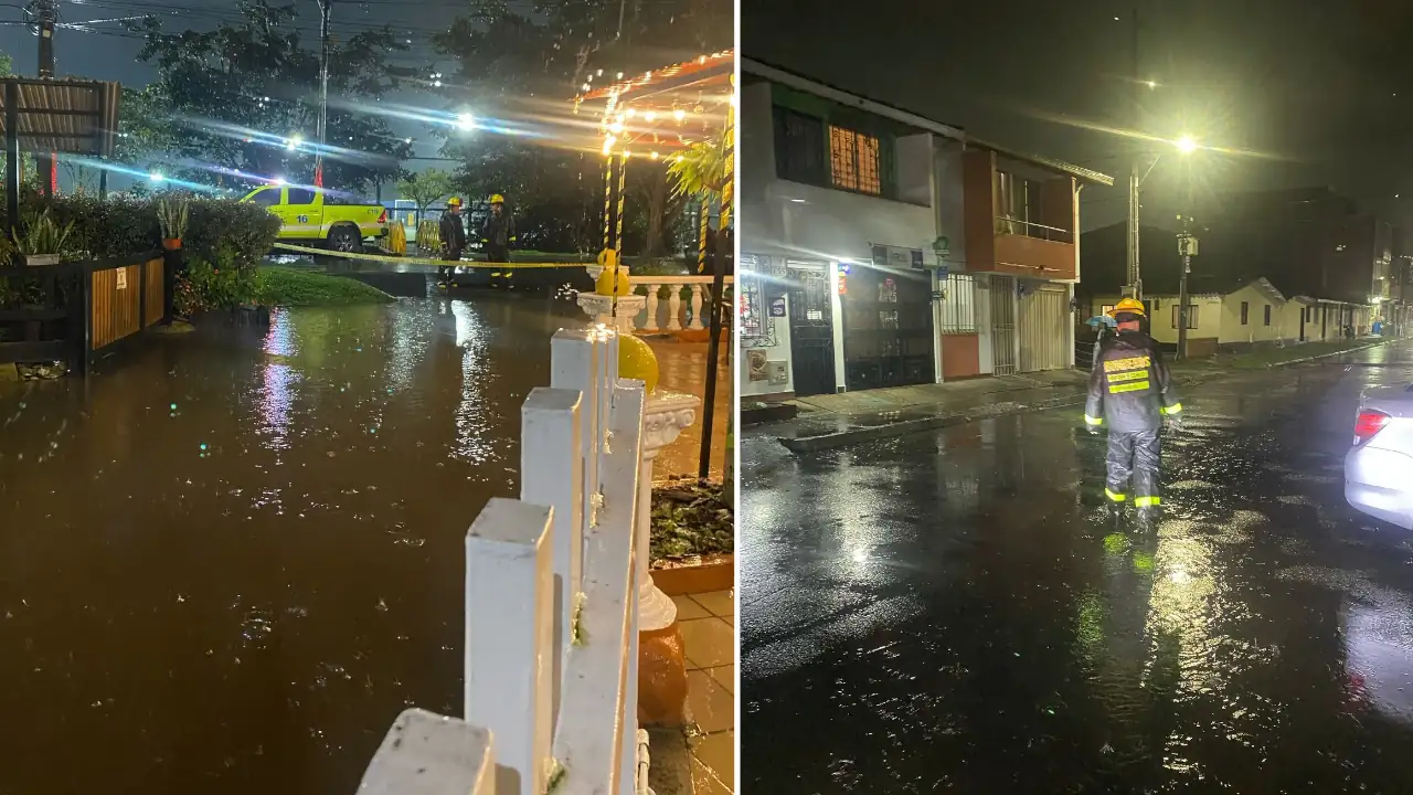 Calles inundadas y viviendas con filtraciones tras intensas lluvias en Rionegro