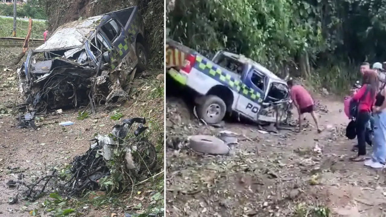 Atentado contra la Policía deja dos uniformados heridos en la vía Medellín – Ebéjico Atentado contra la Policía deja dos uniformados heridos en la vía Medellín - Ebéjico