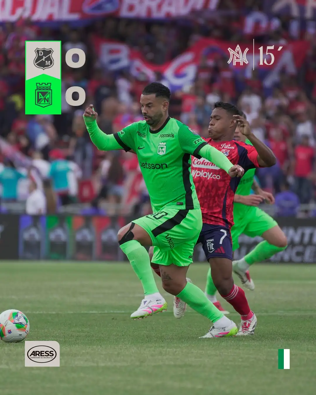 Clásico paisa: Medellín y Nacional igualaron en un duelo intenso