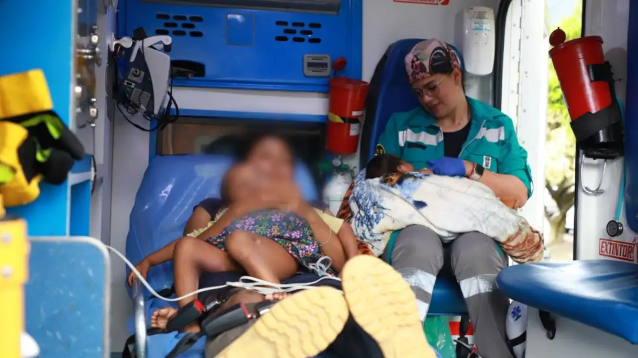 Niño indígena de dos años con quemaduras es evacuado en helicóptero desde Urrao a Medellín