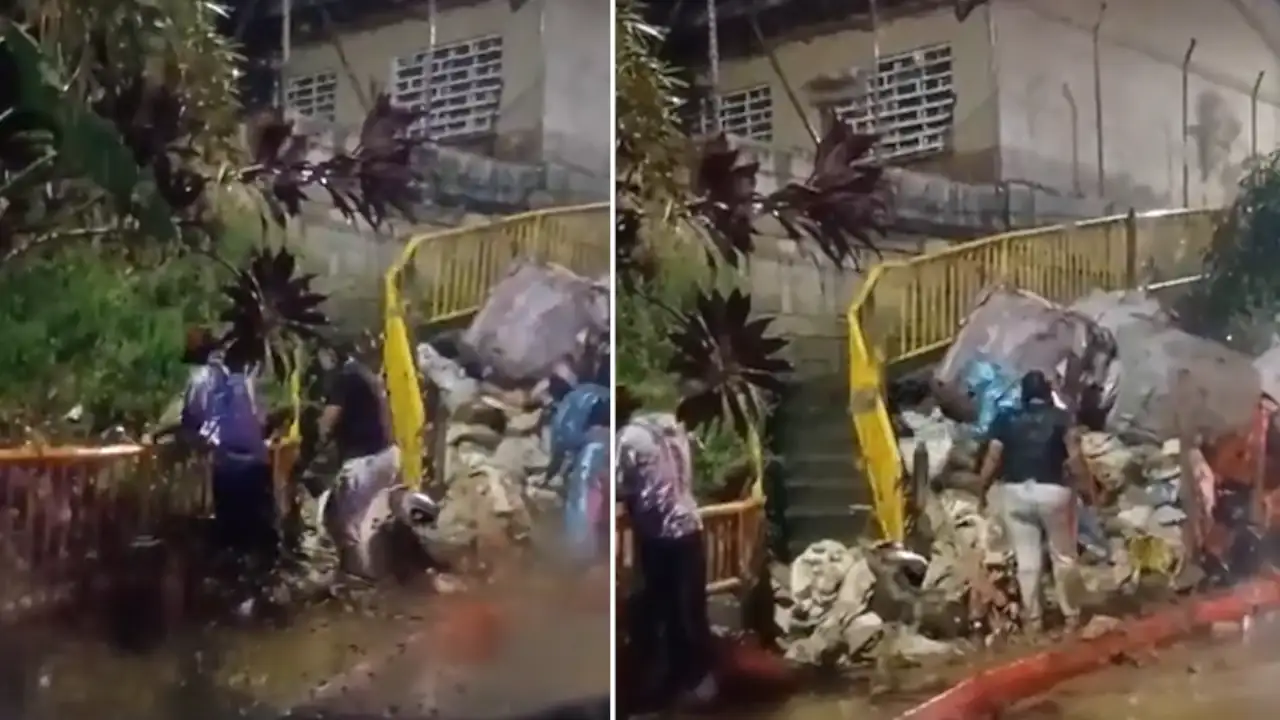 Captan en video a ciudadanos arrojando basura a quebrada horas antes de deslizamiento en Villatina Captan en video a ciudadanos arrojando basura a quebrada horas antes de deslizamiento en Villatina