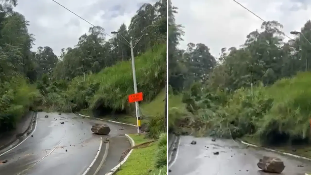 No hay paso en la Loma Los Balsos por culpa de un deslizamiento No hay paso en la Loma Los Balsos por culpa de un deslizamiento