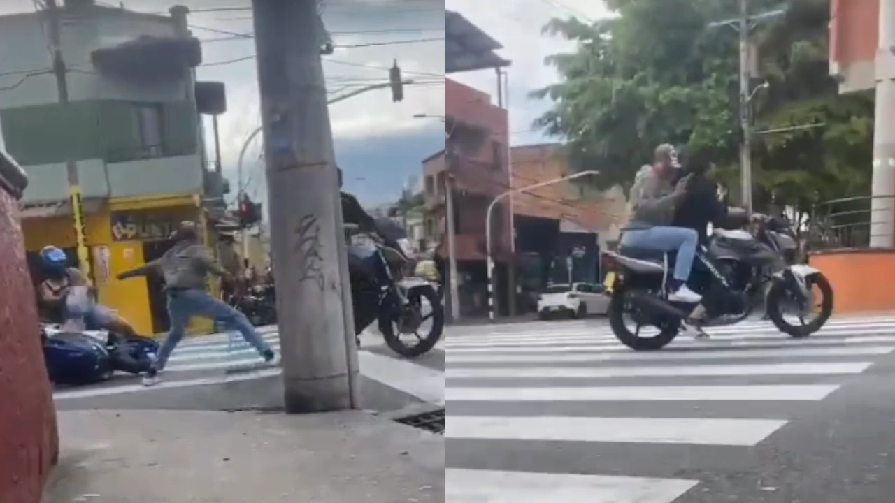 ¡El descaro! Fleteros intentaron robarle el bolso a una mujer que iba en su motocicleta por Buenos Aires
