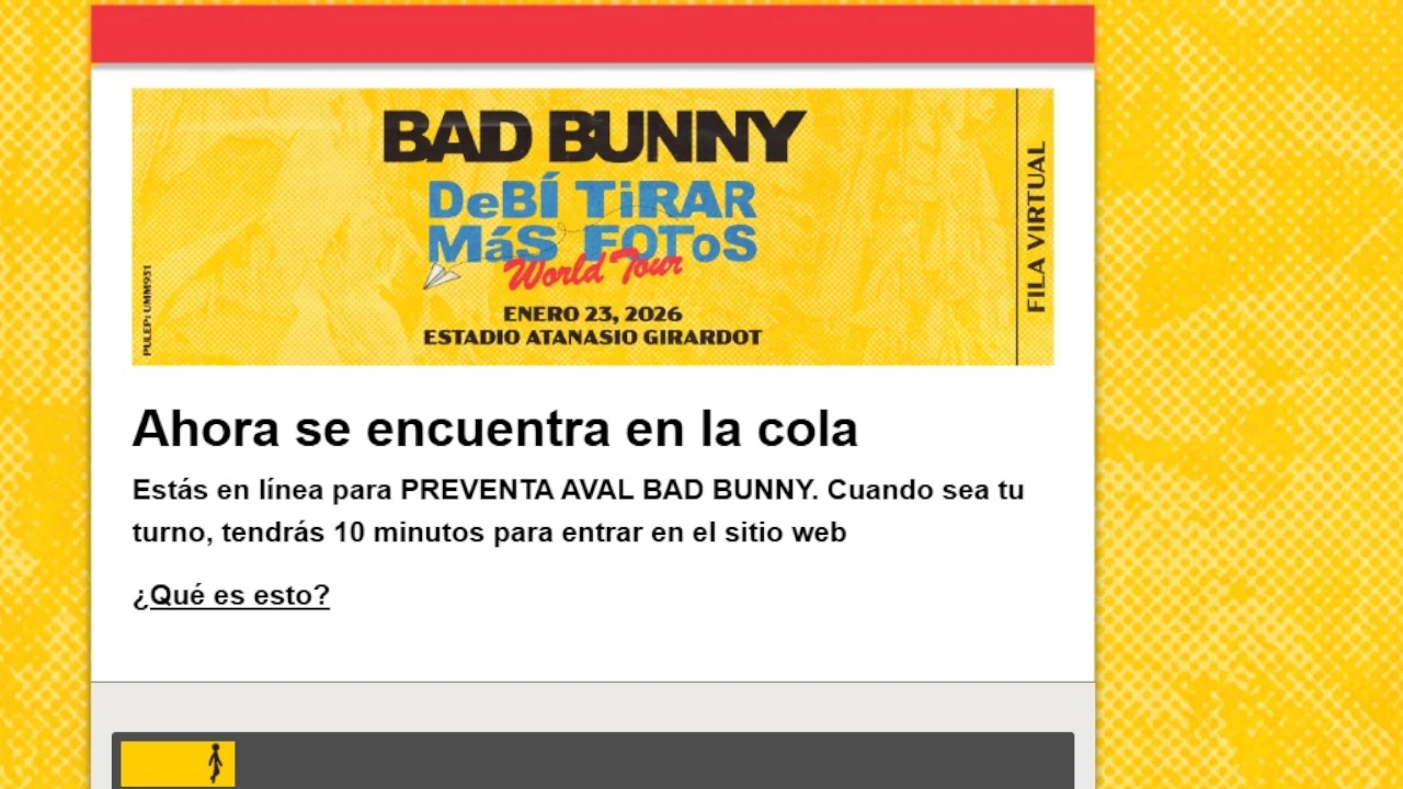 ¡Qué descaro! Una boleta para el concierto de Bad Bunny en Medellín en manos de los revendedores cuesta el triple 2 fila