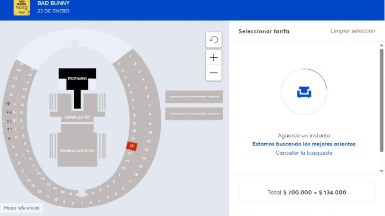 ¡Qué descaro! Una boleta para el concierto de Bad Bunny en Medellín en manos de los revendedores cuesta el triple 3 ingreso