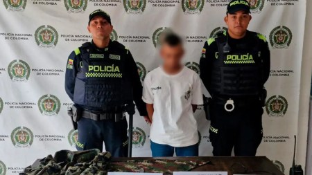 Capturan a ‘Diadema’ en La Sierra con prendas militares y orden judicial por tres delitos