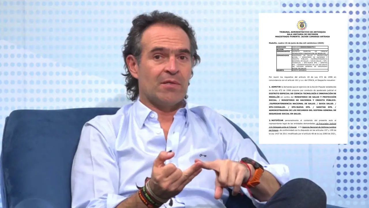 Tribunal admite demanda del alcalde de Medellín contra el Gobierno por situación crítica en el sistema de salud