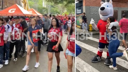 La hinchada del Medellín comenzó a llegar al Atanasio desde temprano, cargada de expectativa.