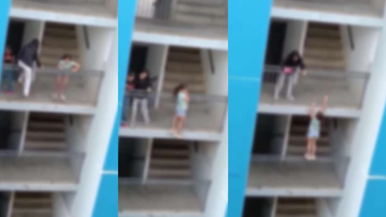 Video causa alarma en Medellín: niñas juegan en barandas de un quinto piso sin miedo a caer al vacío NINAS EDOIFICIO