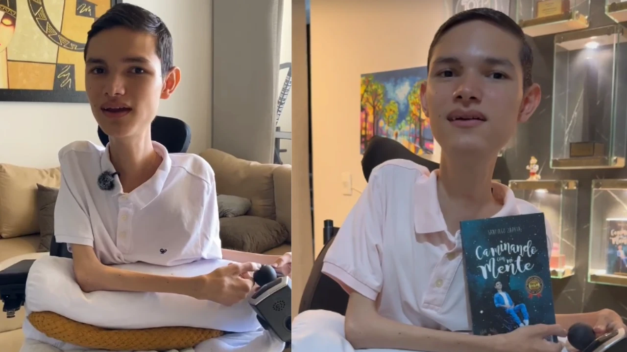 Santiago Zapata, el joven que transforma una enfermedad en esperanza: cada libro vendido, un ladrillo para la primera clínica de distrofia muscular en Colombia Santiago Zapata, el joven que transforma una enfermedad en esperanza: cada libro vendido, un ladrillo para la primera clínica de distrofia muscular en Colombia
