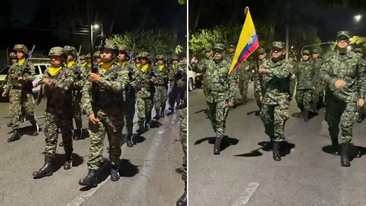El espíritu patrio ya se siente en Medellín con los ensayos del Ejército para el desfile militar del 20 de julio