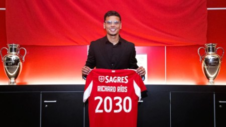 ¡Es oficial! El colombiano Richard Ríos fue presentado como nuevo jugador del Benfica Richard-Ríos