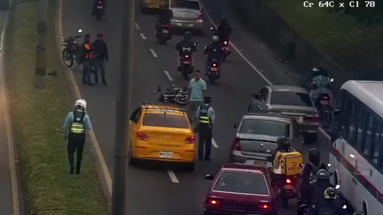 Se armó un taco cerca de la Terminal del Norte en Medellín por incidente