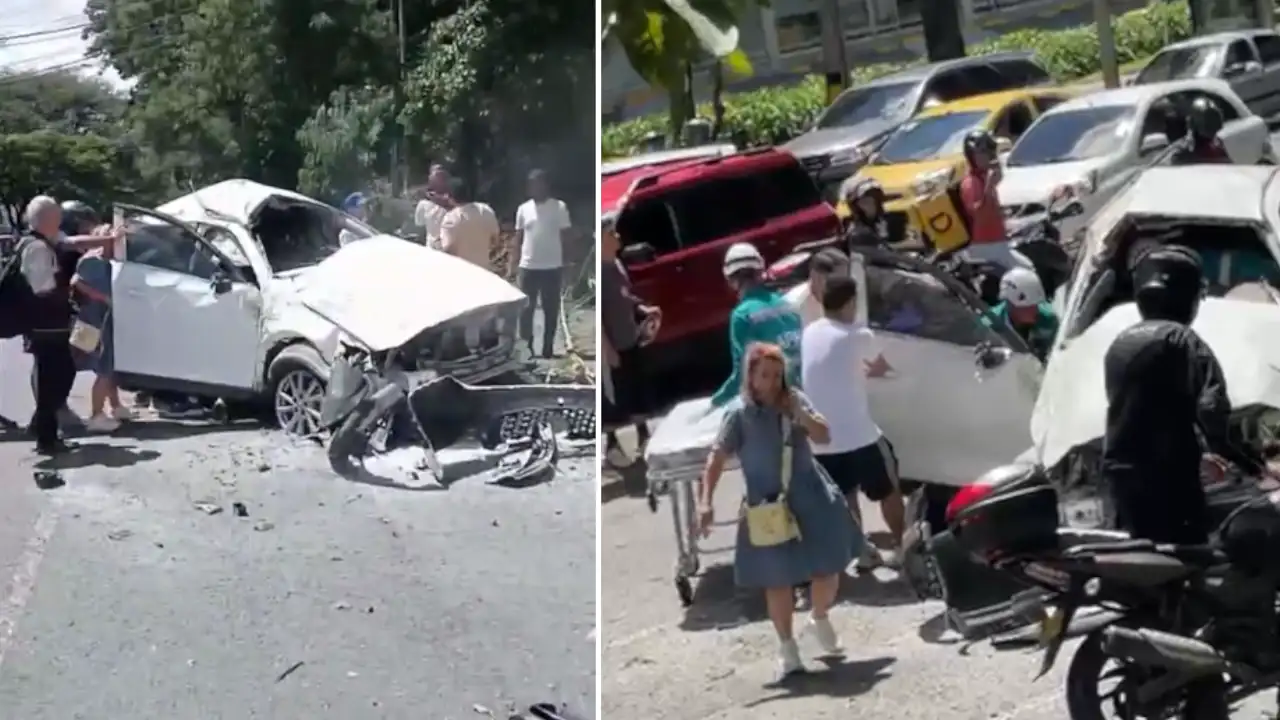 Tres personas resultaron lesionadas tras accidente en El Poblado Tres personas resultaron lesionadas tras accidente en El Poblado