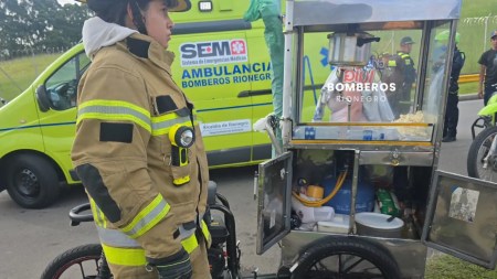 Vendedor ambulante sufrió quemaduras tras incendio de su pipeta de gas
