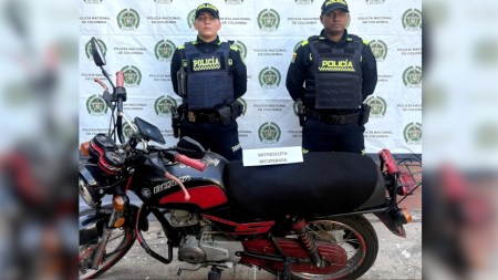 ¡Cayó en El Bagre! Policía recupera moto robada hace casi seis años en Bucaramanga