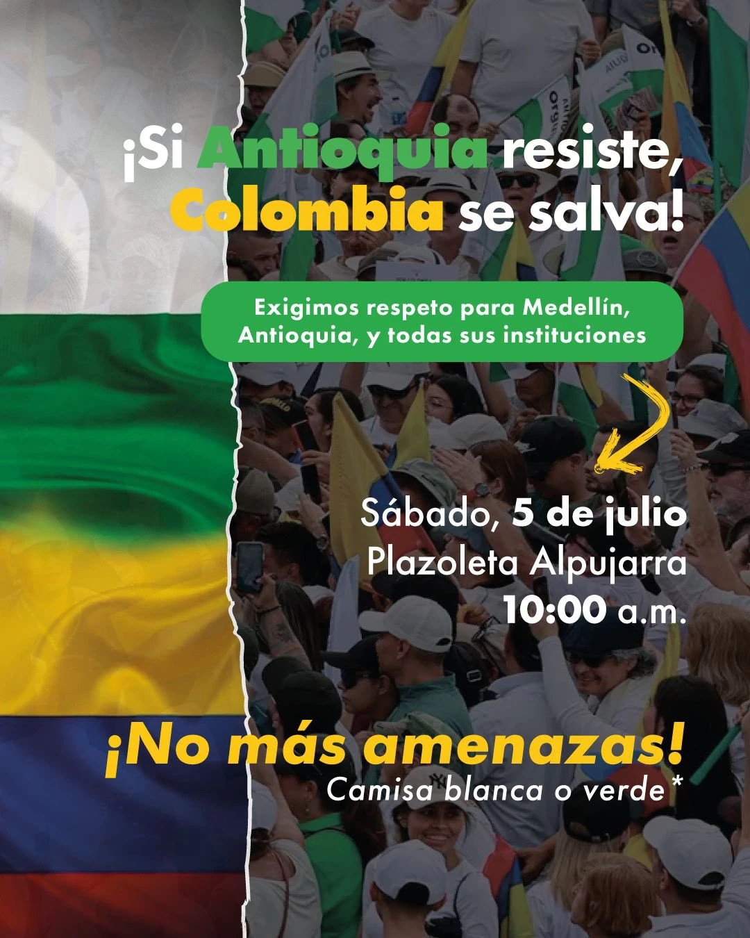 “Liberaremos La Alpujarra”: oposición al Gobierno alista plantón para rechazar el ´tarimazo´ de Petro 1 plantón