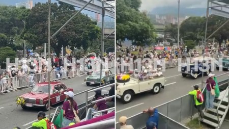¡Una maravilla! Desfile de autos clásicos y antiguos recorrió Medellín en medio de la Feria de las Flores