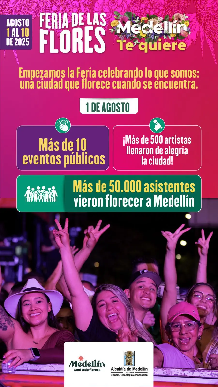 Así comenzó la Feria de las Flores 2025 en Medellín con programación que se extenderá por diez días