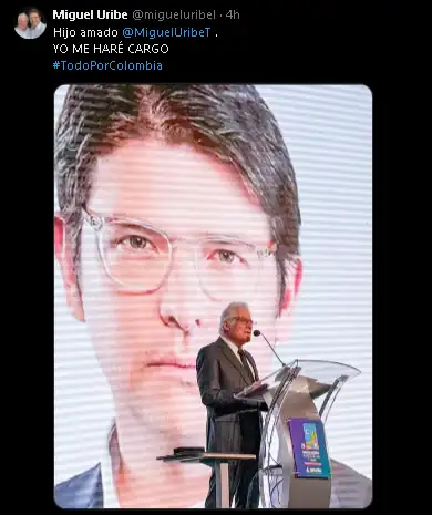 "Hijo amado, yo me haré cargo": Miguel Uribe Londoño al anunciar su precandidatura presidencial