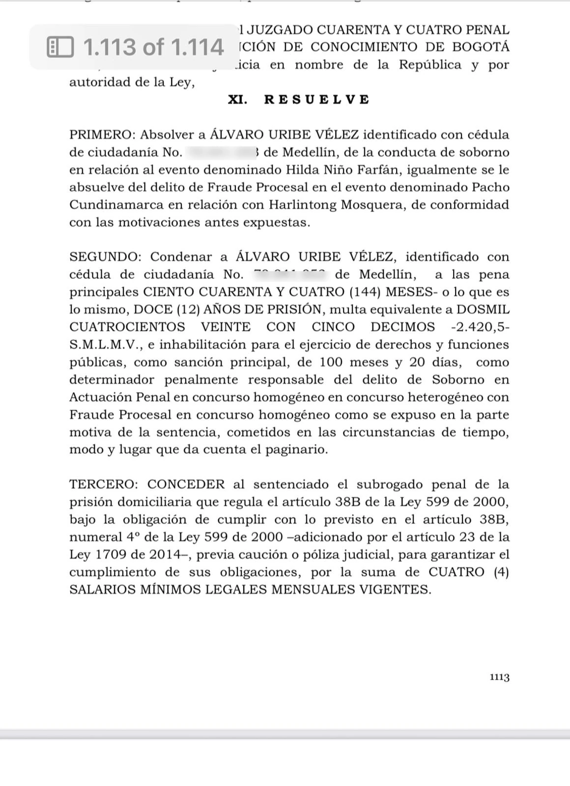 FALLO URIBE