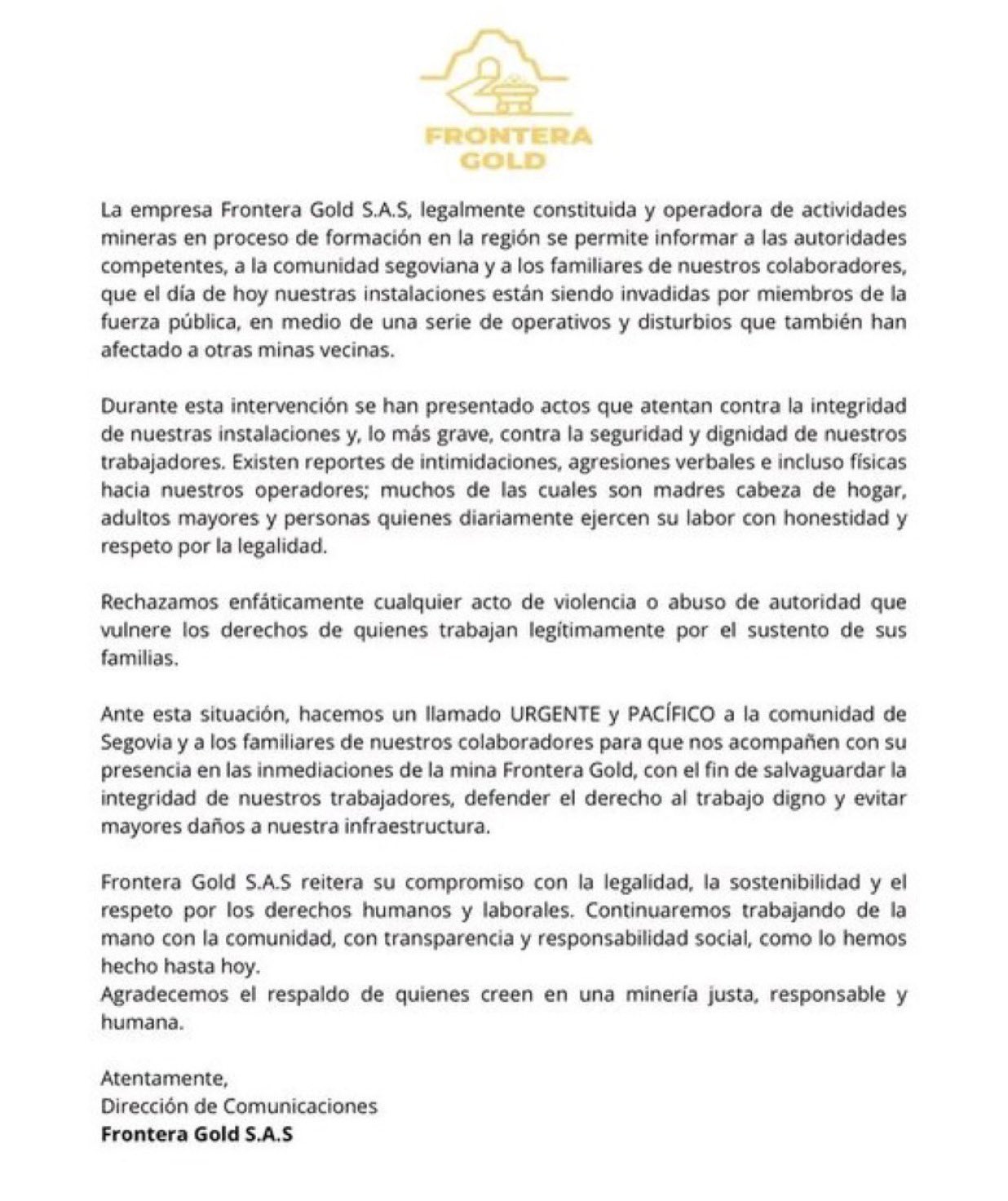 comunicado-de-empresa-minera-Frontera-Gold