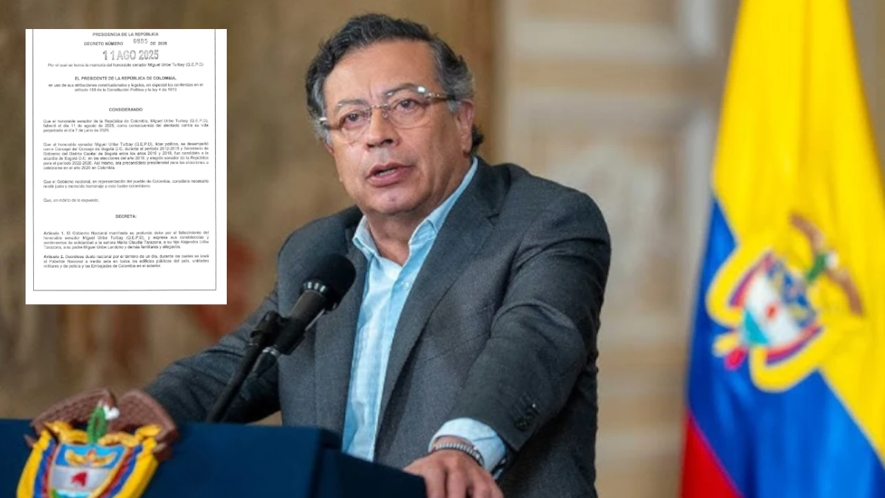 Petro decretó un día de duelo nacional y honores fúnebres por la muerte del senador Miguel Uribe Petro-decreto