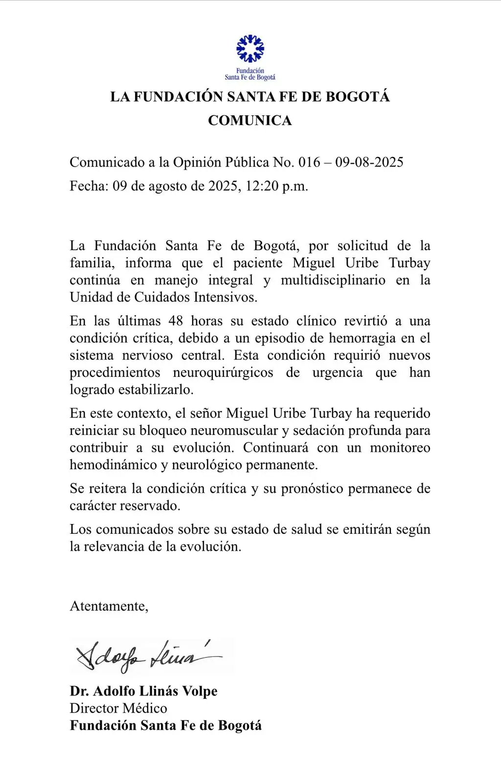 senador Miguel Uribe Turbay