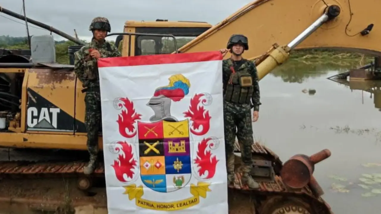 Ejército incauta maquinaria usada en minería ilegal en el Bajo Cauca antioqueño