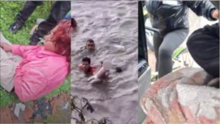 ¿Está en las drogas? Una mujer lanzó a su bebé a un río y después se tiró ella bebe-lanzada-a-un-rio