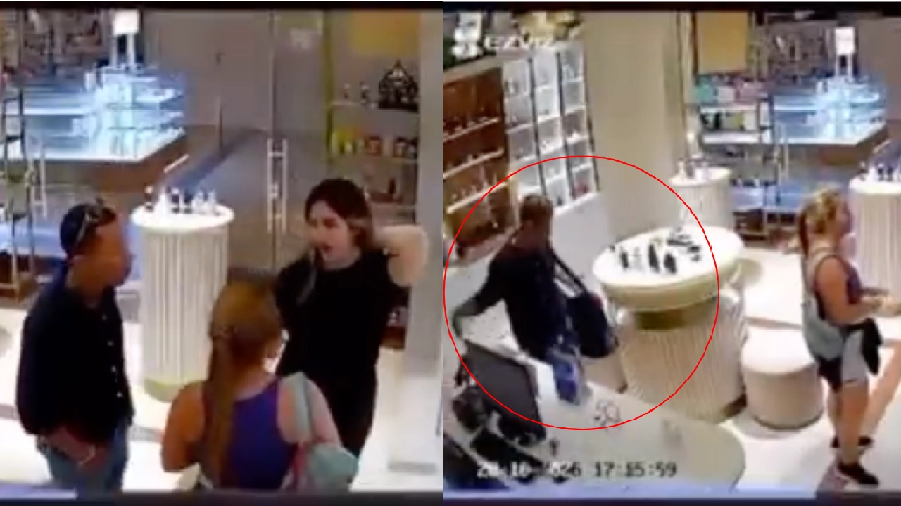 Son unos lisos: un ladrón, en compañía de su cómplice, entró a un local comercial y le robó el celular a la vendedora robo-en-centro-comercial
