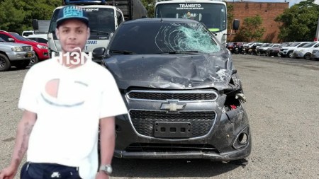 Así quedó el carro del conductor borracho que atropelló a cuatro trabajadores del Metro, uno de ellos falleció