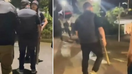 Concejal de Medellín bajo investigación por aparecer con un bate en plena protesta