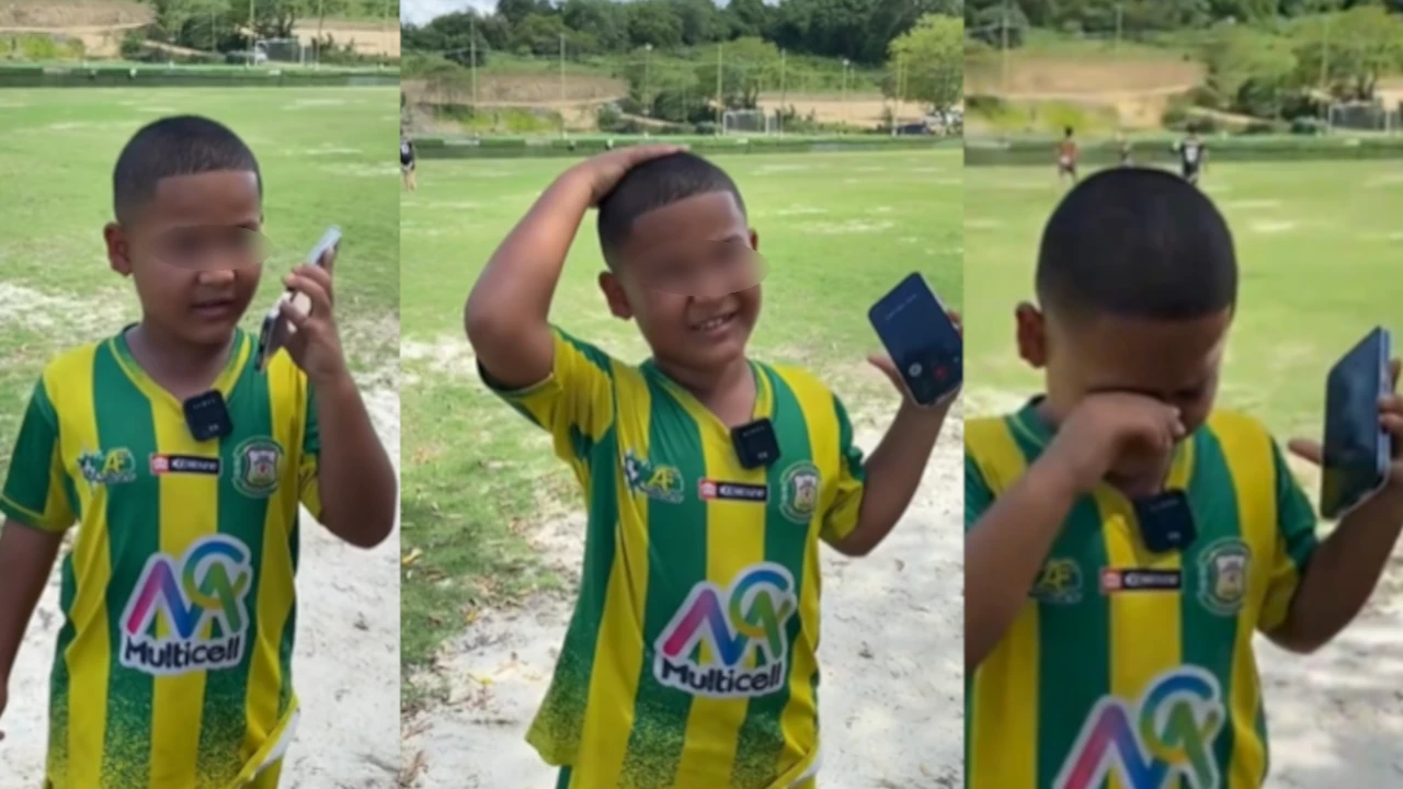 El conmovedor video de Jhonny, el niño de 8 años que fue elegido por Nacional: «mamita Rosa me voy para Medellín» Niño-Nacional