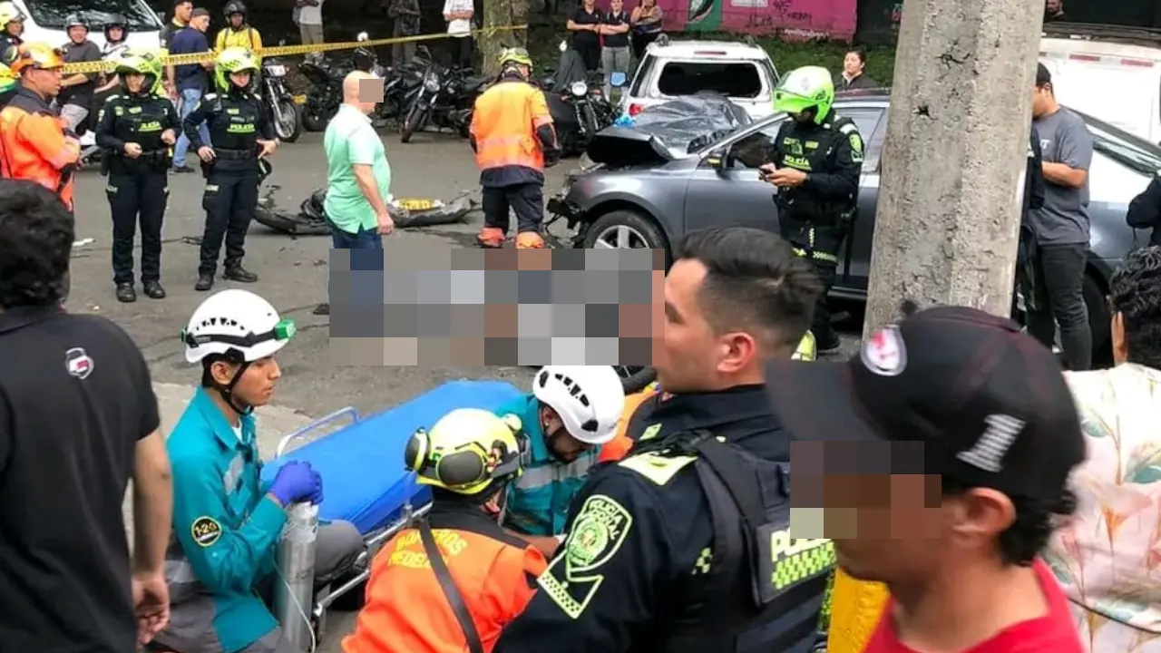 [Video] Quedó grabado el momento en el que conductor atropella a dos presuntos ladrones en Medellín; uno murió