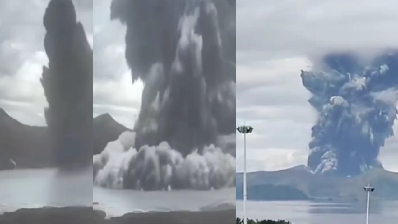 Video. El volcán Taal en Filipinas entró en erupción y lanzó ceniza a dos kilómetros de altura Volcan Filipinas