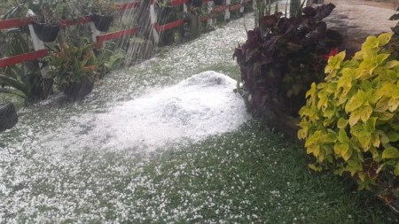 Granizada sorprendió en sectores de Medellín y el sur del Valle de Aburrá en la tarde del 8 de noviembre