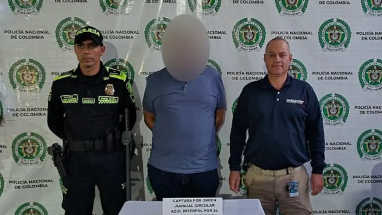 Capturan a presunto extorsionista en el aeropuerto de Rionegro, era buscado por Interpol
