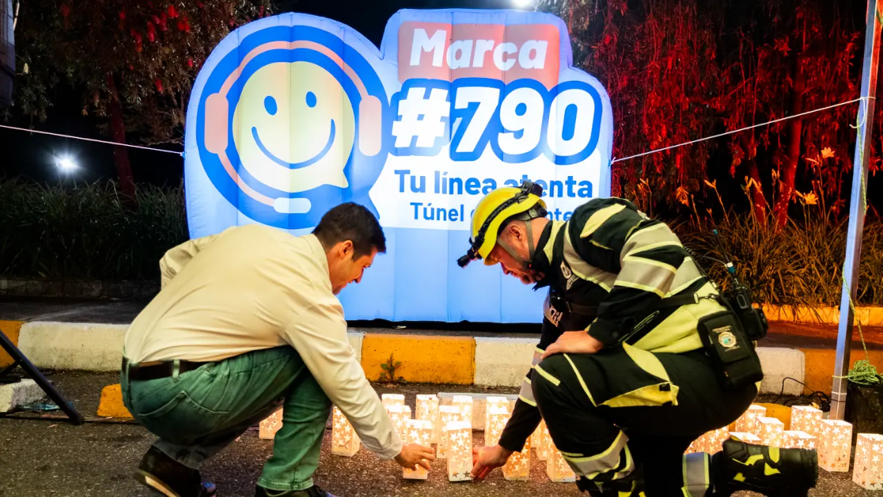 Concesión Túnel Aburrá Oriente realiza emotiva jornada en memoria de víctimas de accidentes en Las Palmas