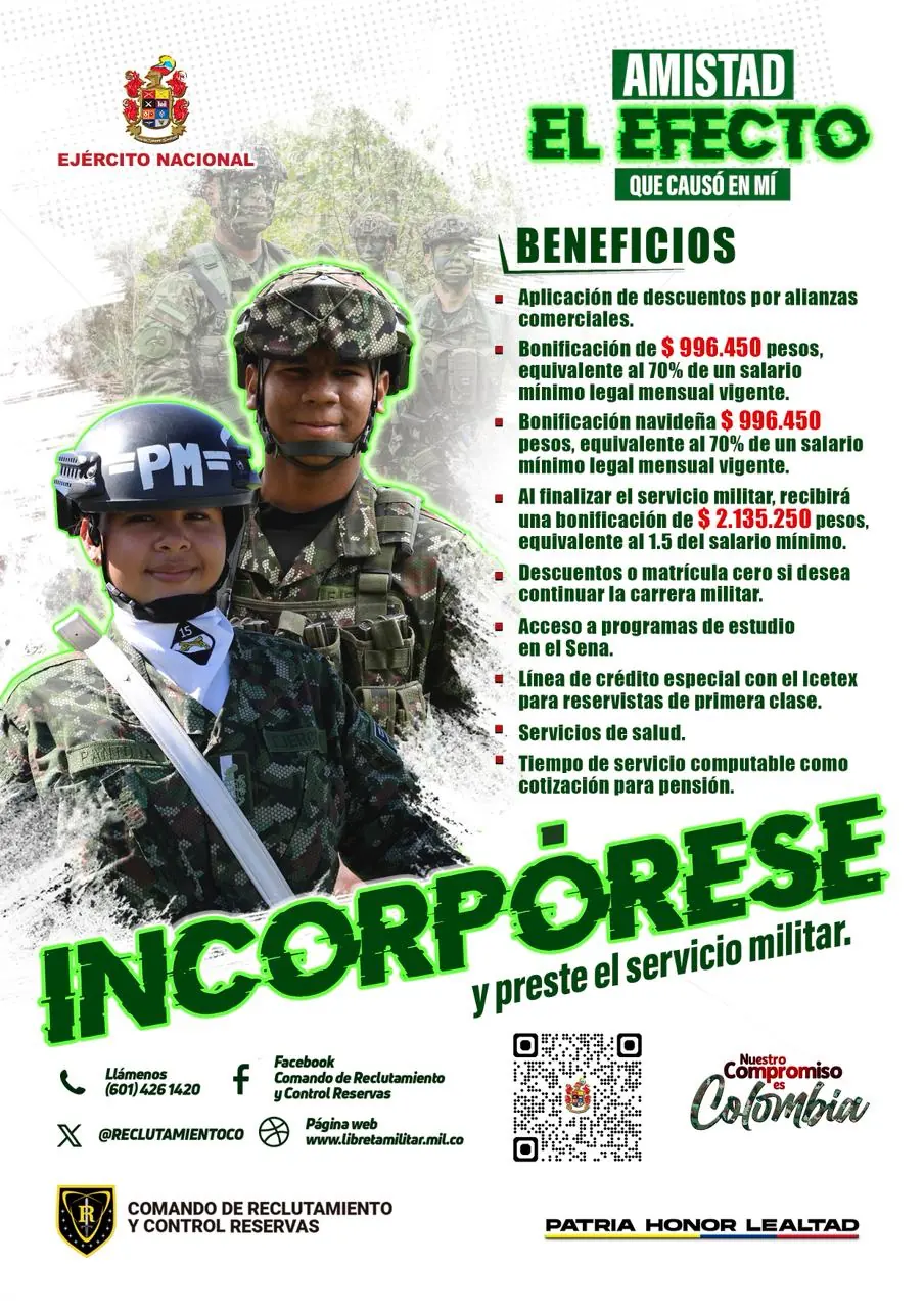 Ejército Nacional abre convocatoria para jóvenes con más de 15 mil cupos en todo el país 6 Ejército Nacional abre convocatoria para jóvenes con más de 15 mil cupos en todo el país