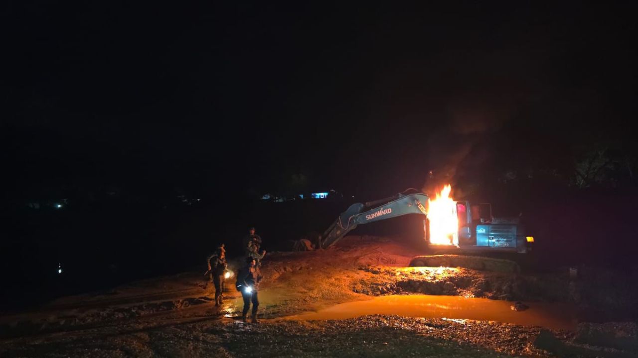 Acabaron con el negocio sucio del Clan del Golfo: maquinaria destruida en Cáceres Antioquia